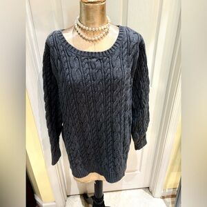 LANDS’ END PLUS SIZE DRIFTER CABLE TUNIC SWEATER